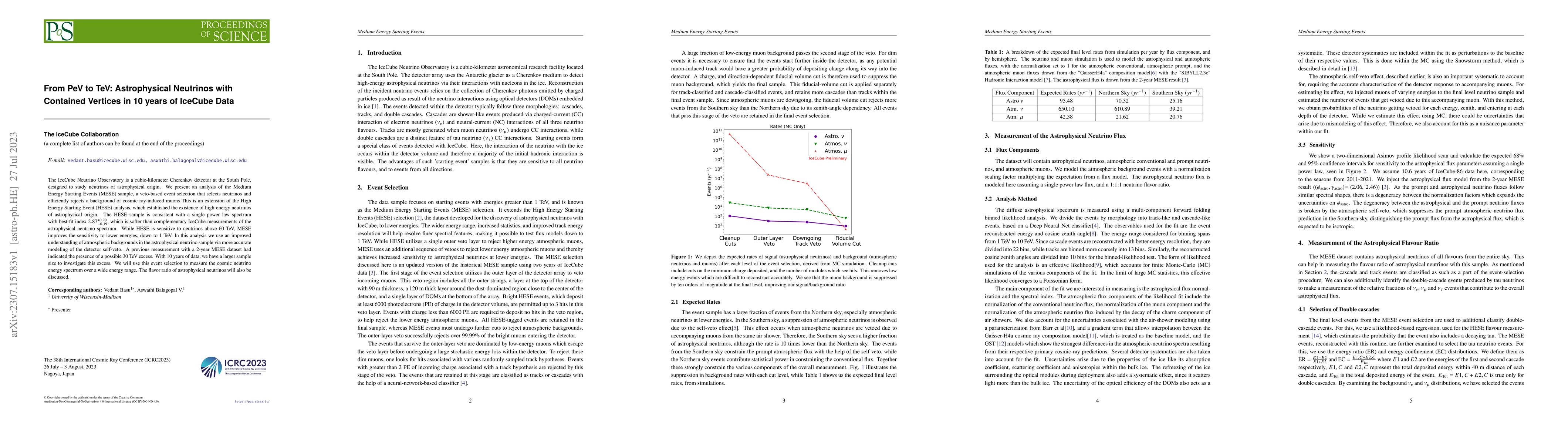 Thumbnail for From PeV to TeV: Astrophysical Neutrinos with Contained Vertices in 10
  years of IceCube Data