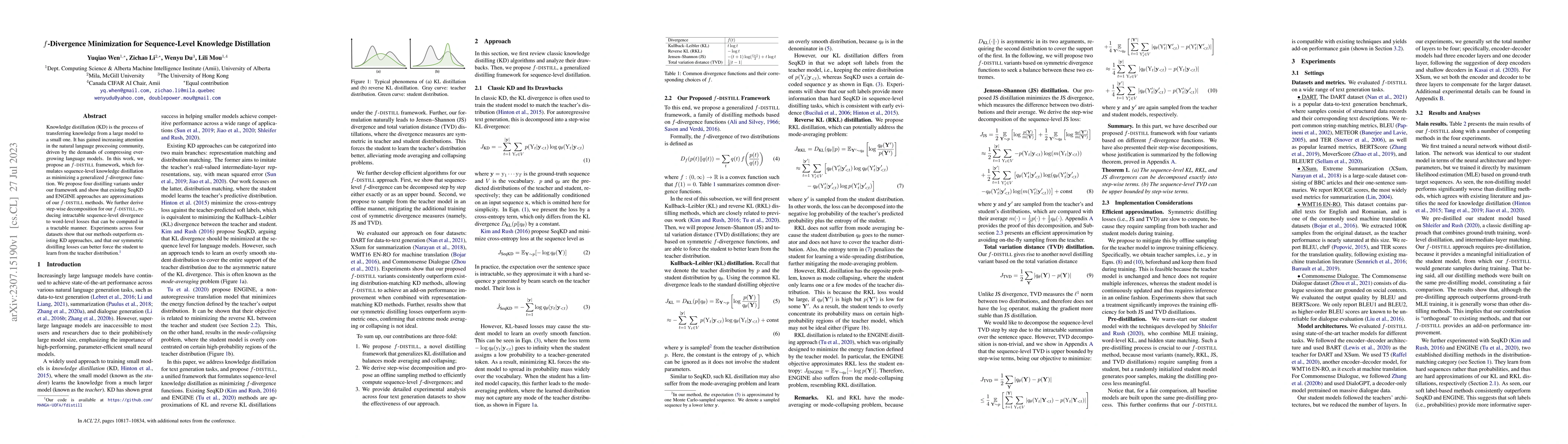 Thumbnail for f-Divergence Minimization for Sequence-Level Knowledge Distillation