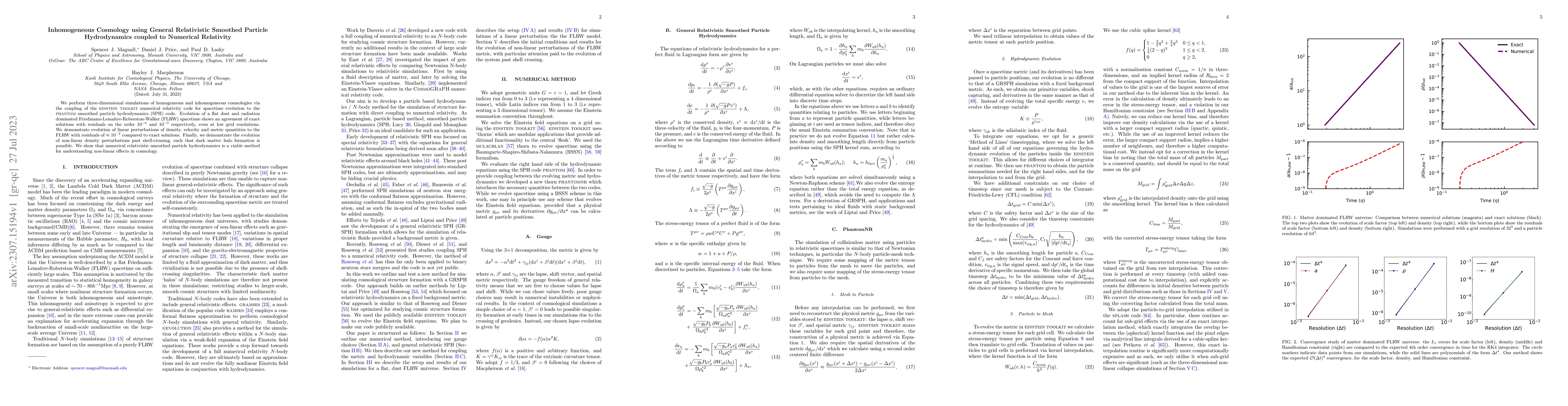Thumbnail for Inhomogeneous Cosmology using General Relativistic Smoothed Particle
  Hydrodynamics coupled to Numerical Relativity