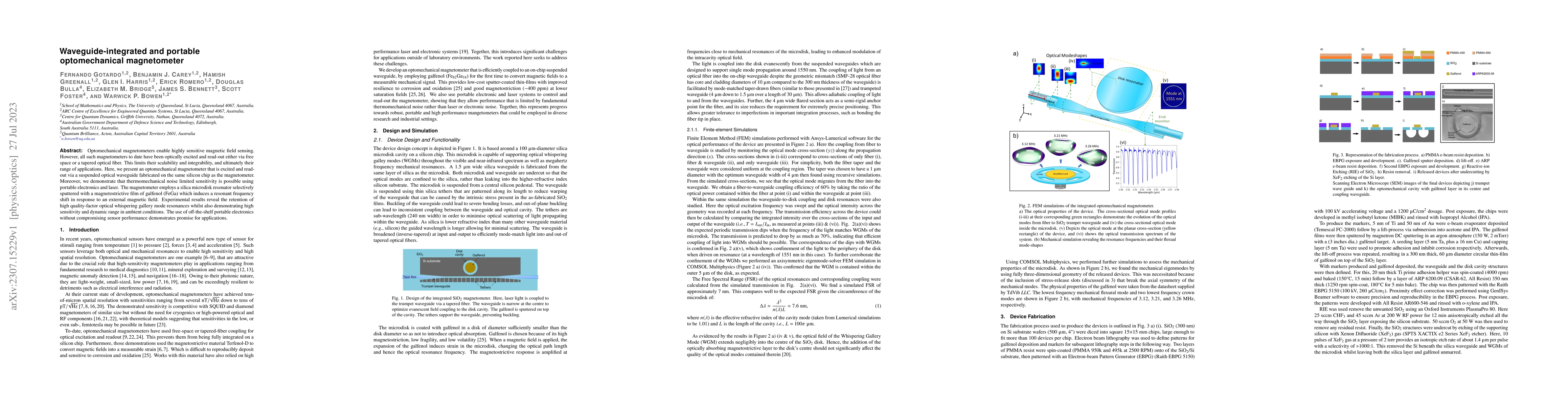 Thumbnail for Waveguide-integrated and portable optomechanical magnetometer