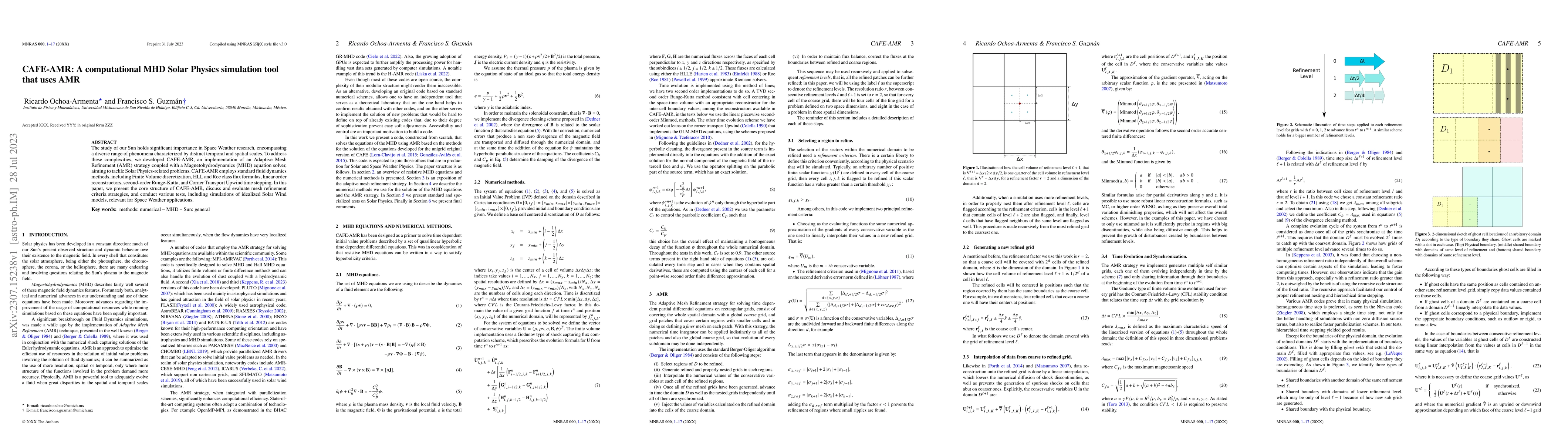 Thumbnail for CAFE-AMR: A computational MHD Solar Physics simulation tool that uses
  AMR