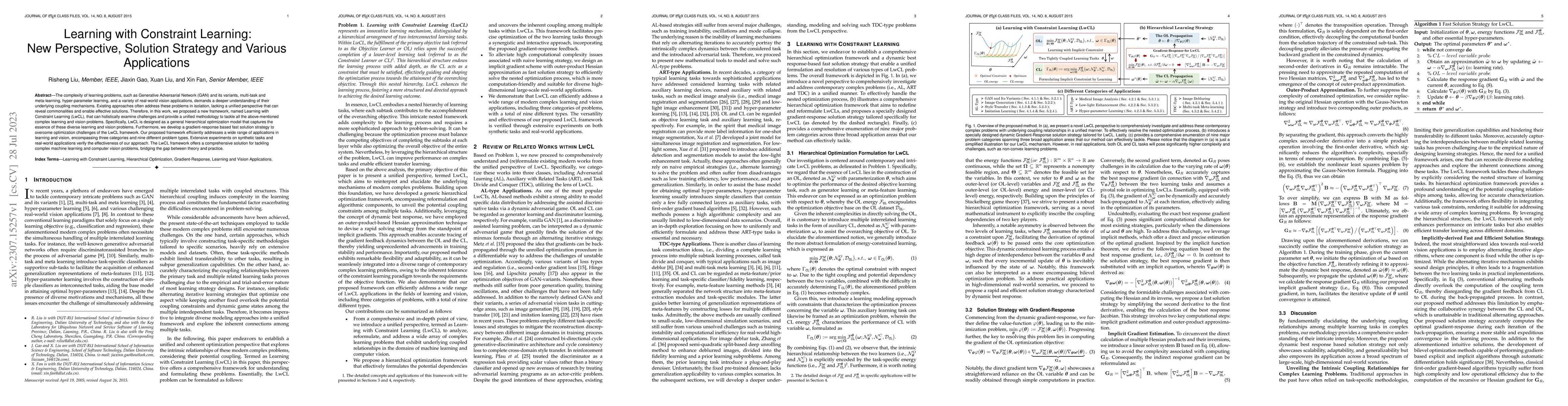 Thumbnail for Learning with Constraint Learning: New Perspective, Solution Strategy
  and Various Applications