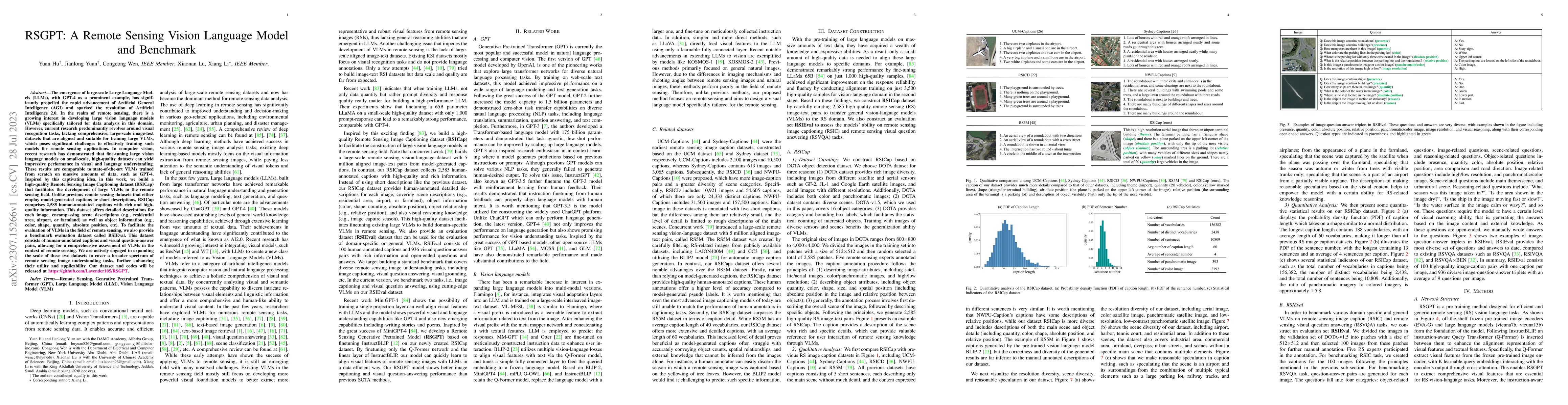 Thumbnail for RSGPT: A Remote Sensing Vision Language Model and Benchmark