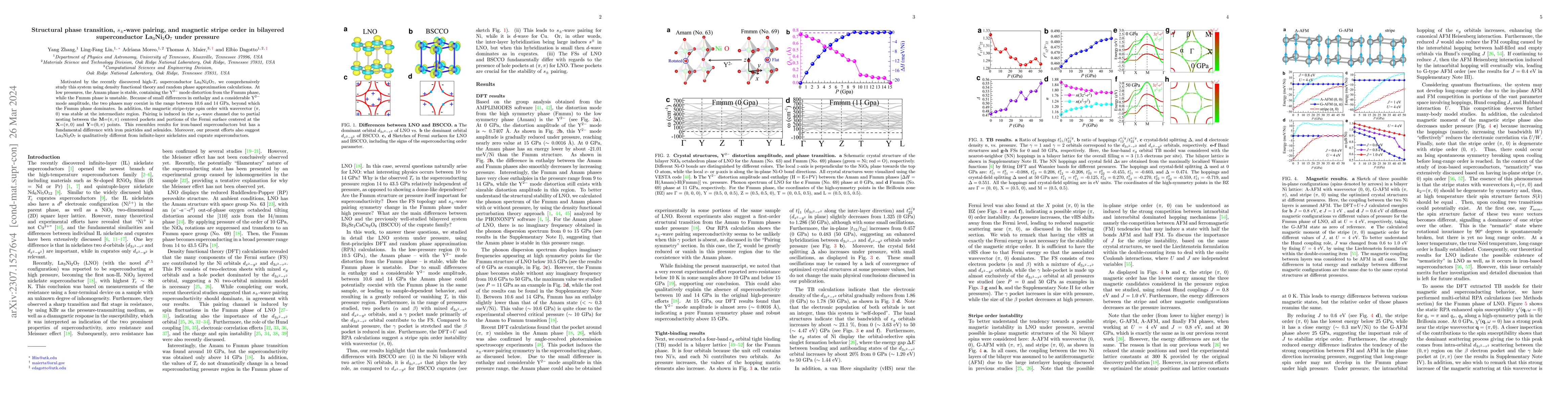 Thumbnail for Structural phase transition, $s_{\pm}$-wave pairing and magnetic stripe
  order in the bilayered nickelate superconductor La$_3$Ni$_2$O$_7$ under
  pressure