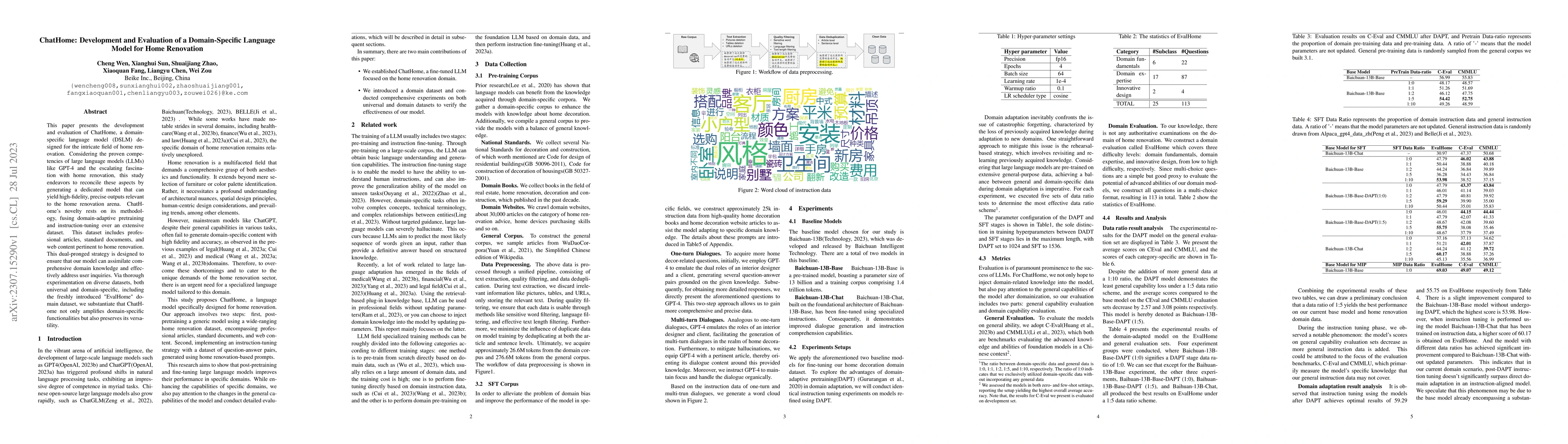 Thumbnail for ChatHome: Development and Evaluation of a Domain-Specific Language Model
  for Home Renovation