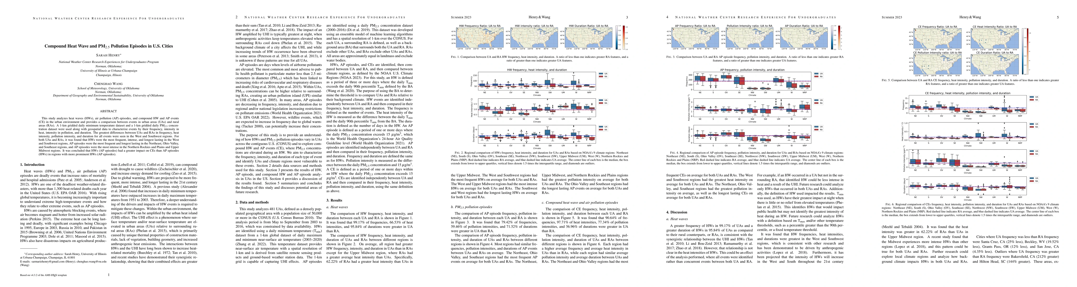 Thumbnail for Compound heat wave and PM2.5 pollution episodes in U.S. cities