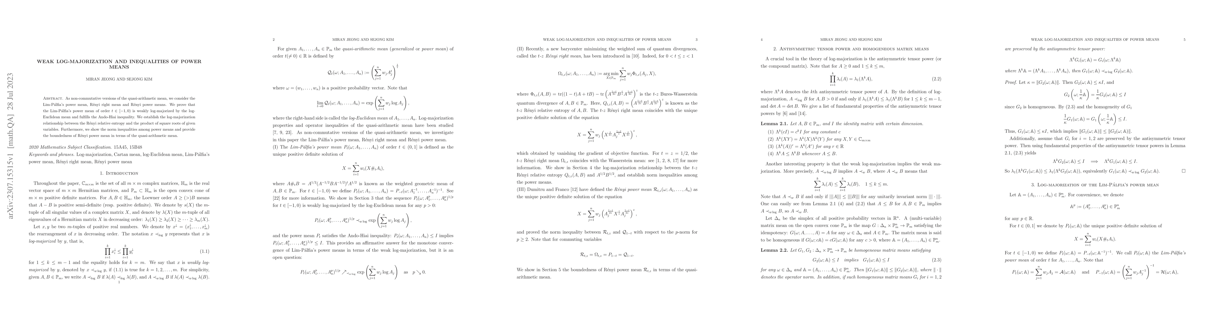 Thumbnail for Weak log-majorization and inequalities of power means