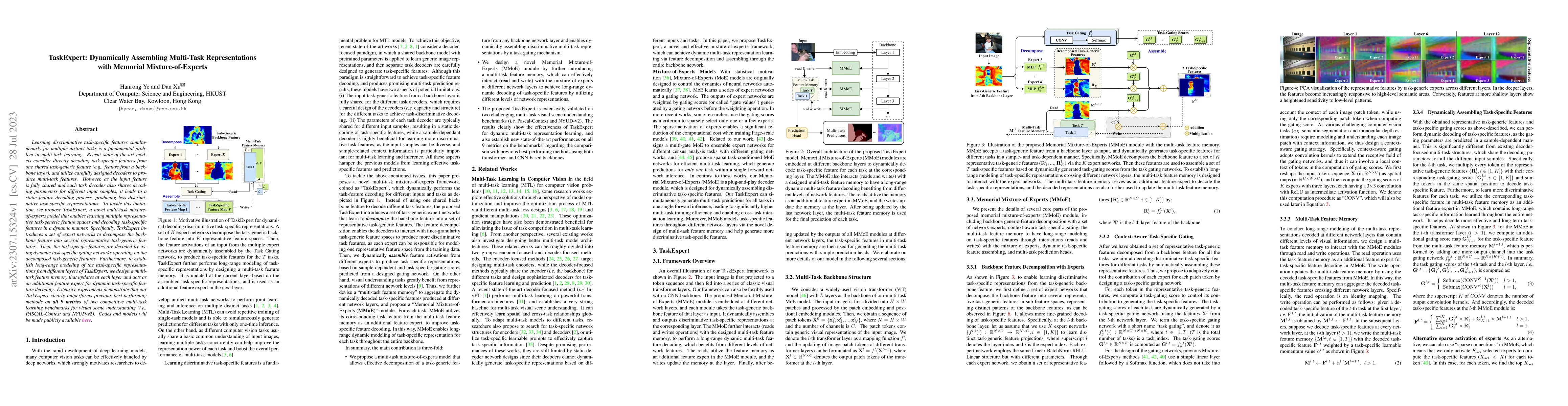 Thumbnail for TaskExpert: Dynamically Assembling Multi-Task Representations with
  Memorial Mixture-of-Experts