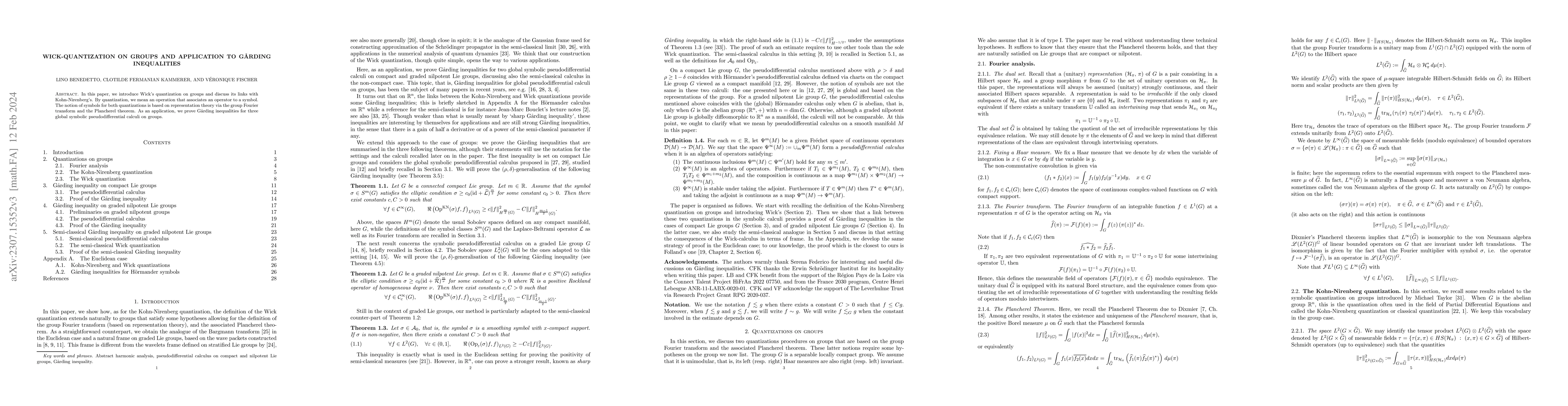 Thumbnail for Quantization on Groups and Garding inequality