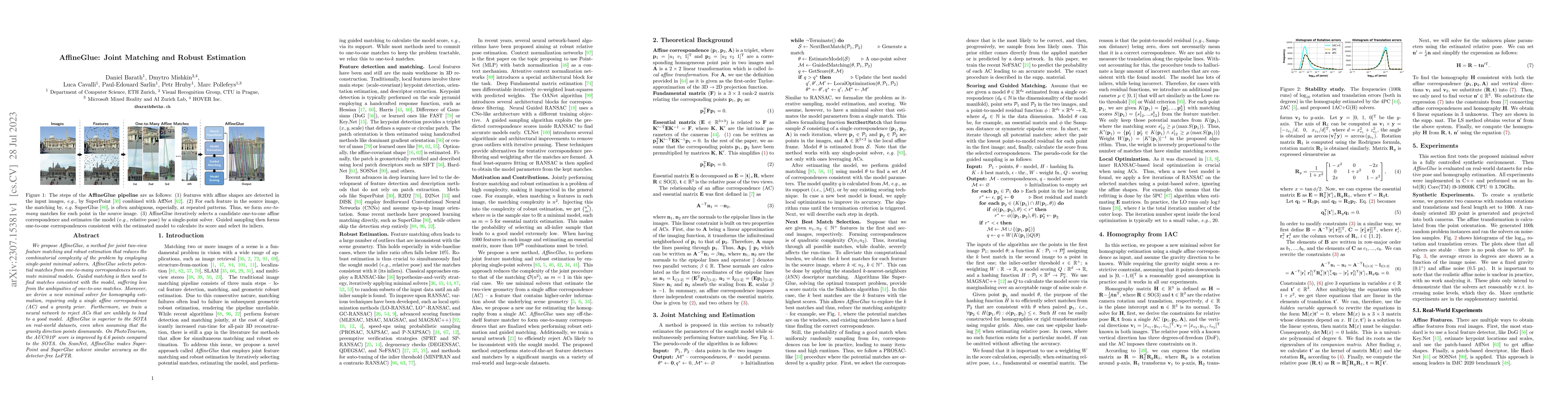 Thumbnail for AffineGlue: Joint Matching and Robust Estimation