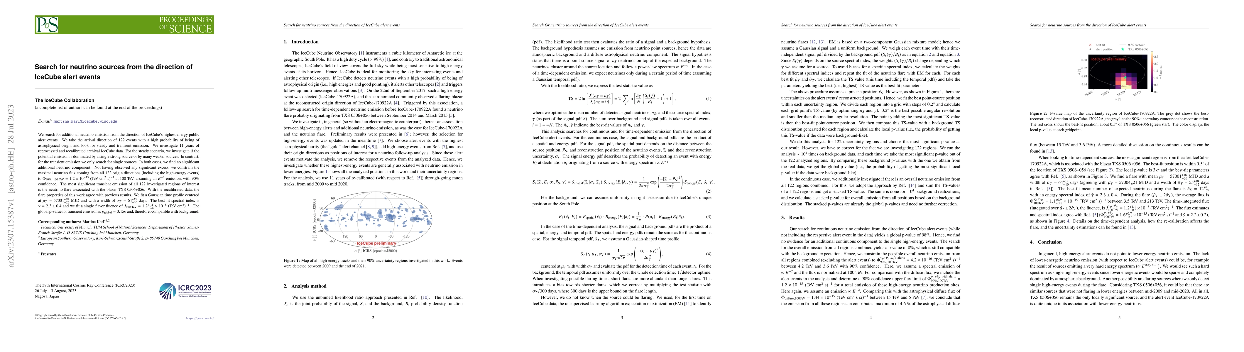 Thumbnail for Search for neutrino sources from the direction of IceCube alert events