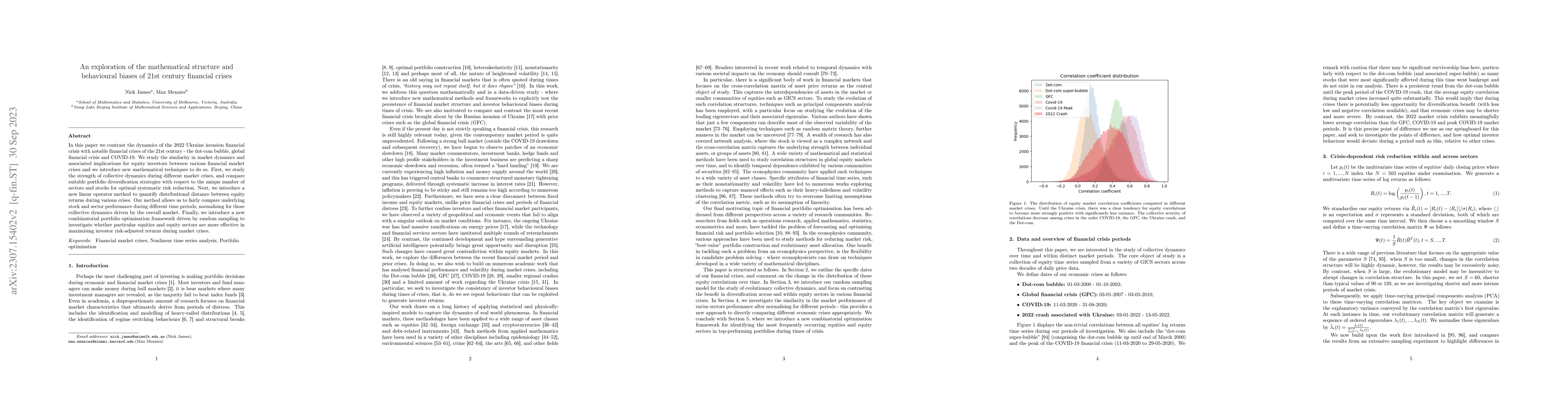 Thumbnail for An exploration of the mathematical structure and behavioural biases of
  21st century financial crises
