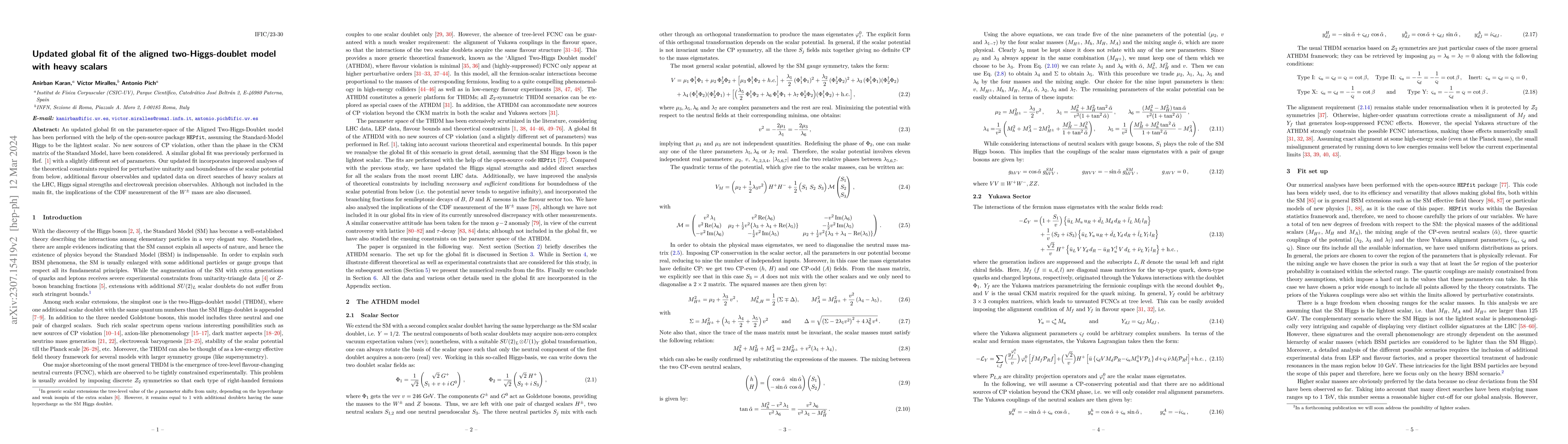 Thumbnail for Updated global fit of the aligned two-Higgs-doublet model with heavy
  scalars