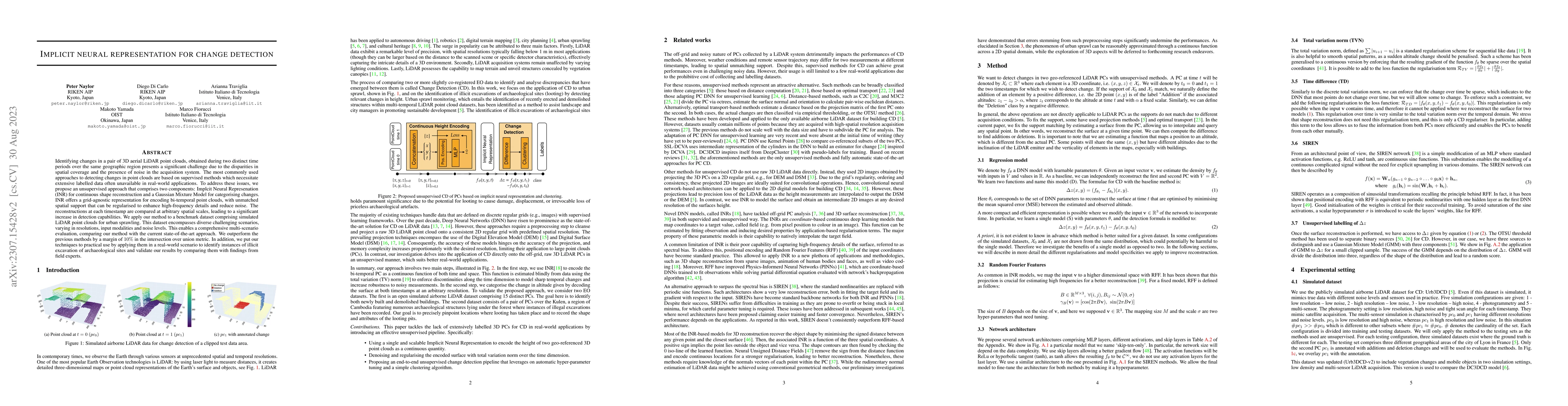 Thumbnail for Implicit neural representation for change detection