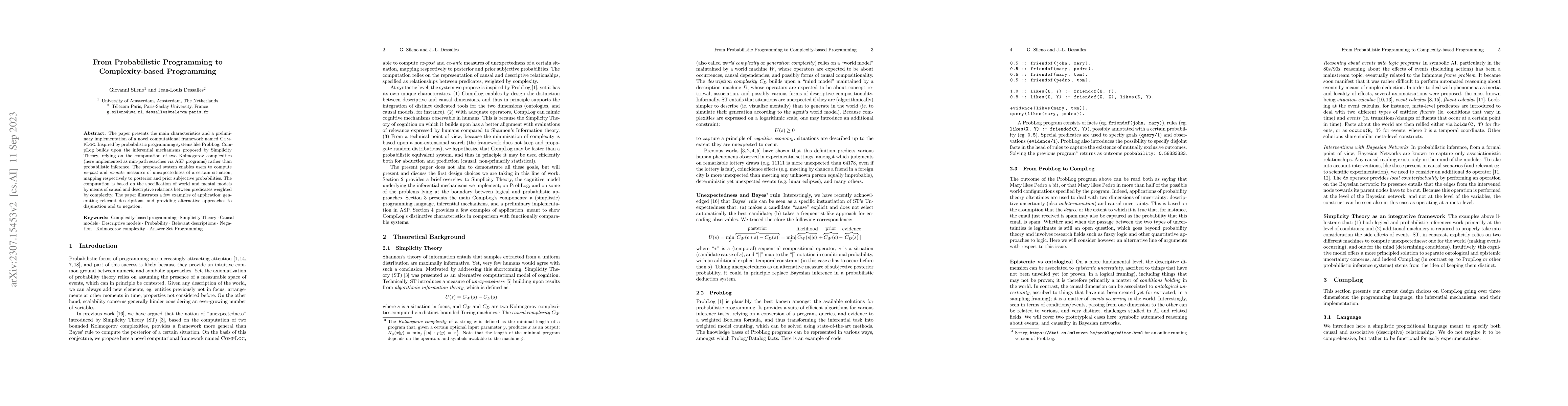 Thumbnail for From Probabilistic Programming to Complexity-based Programming