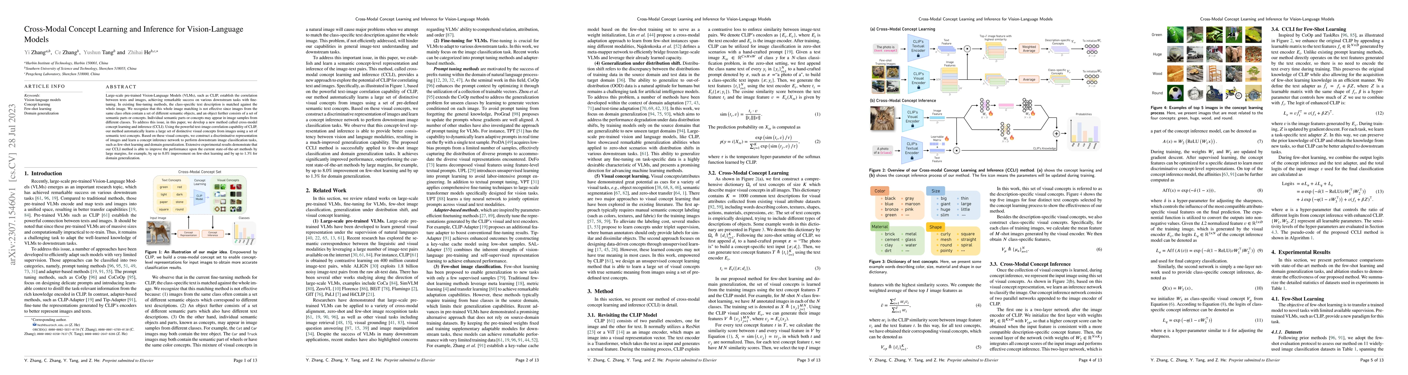 Thumbnail for Cross-Modal Concept Learning and Inference for Vision-Language Models