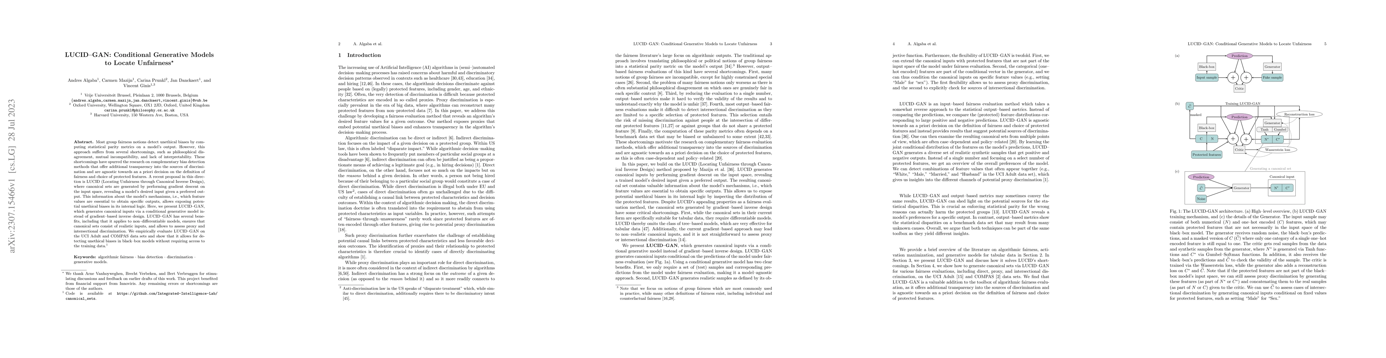 Thumbnail for LUCID-GAN: Conditional Generative Models to Locate Unfairness