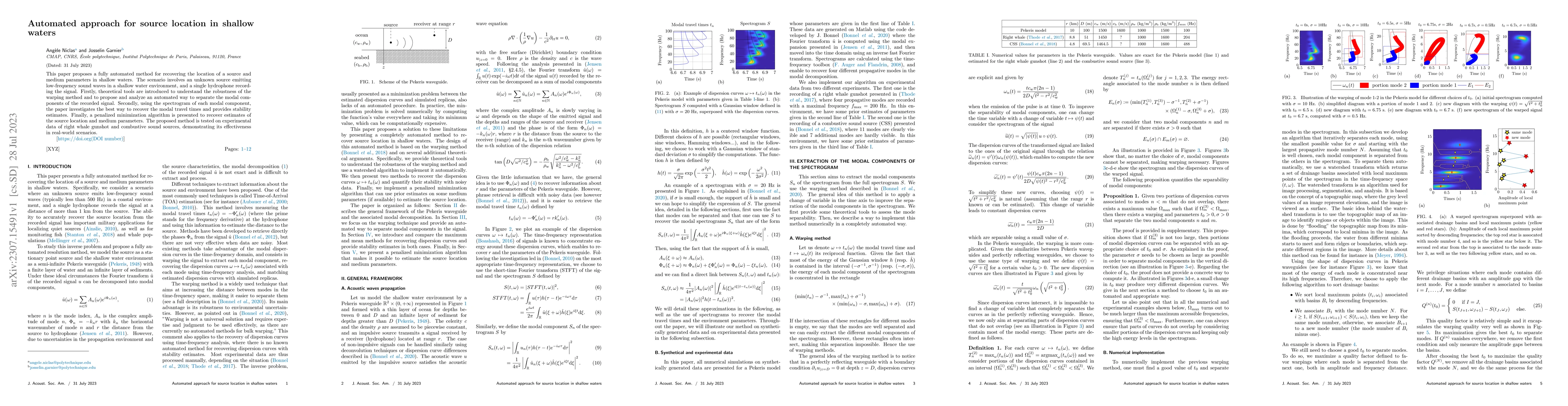 Thumbnail for Automated approach for source location in shallow waters
