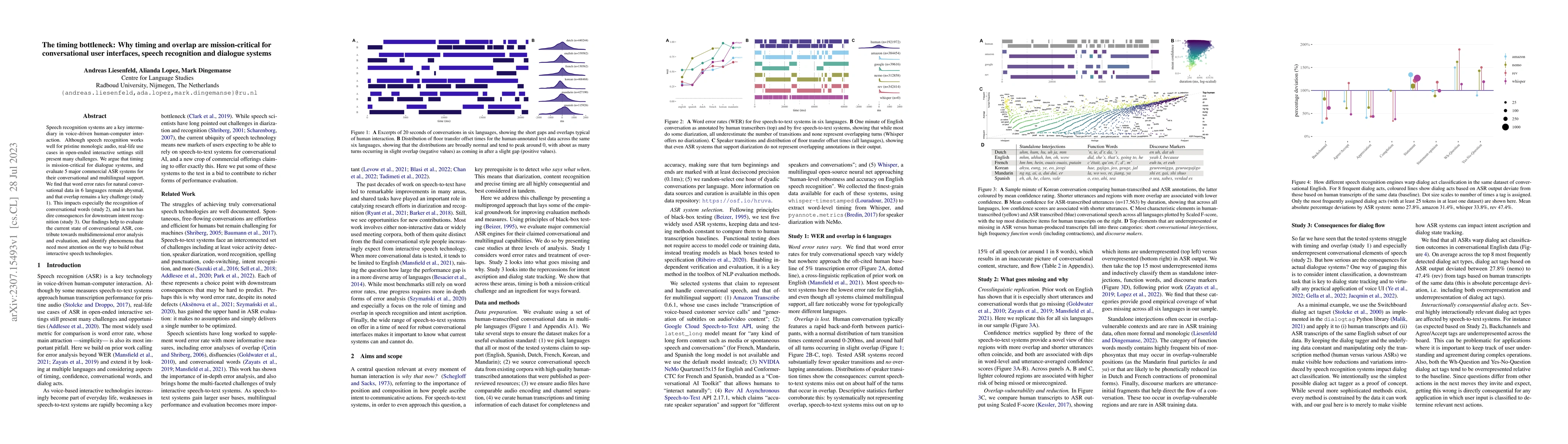 Thumbnail for The timing bottleneck: Why timing and overlap are mission-critical for
  conversational user interfaces, speech recognition and dialogue systems
