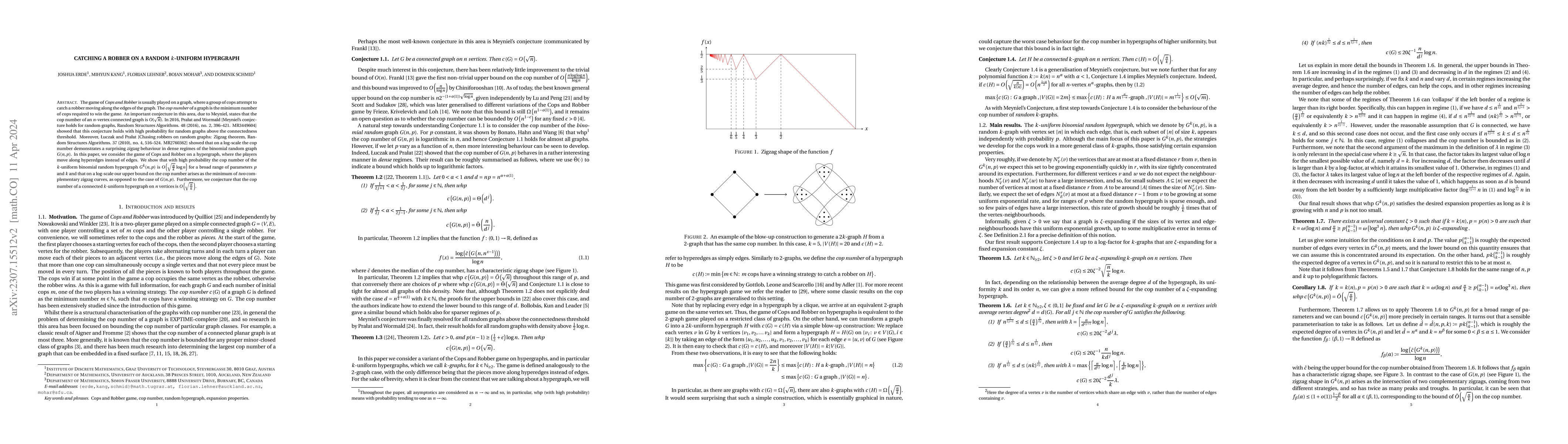 Thumbnail for Catching a robber on a random $k$-uniform hypergraph