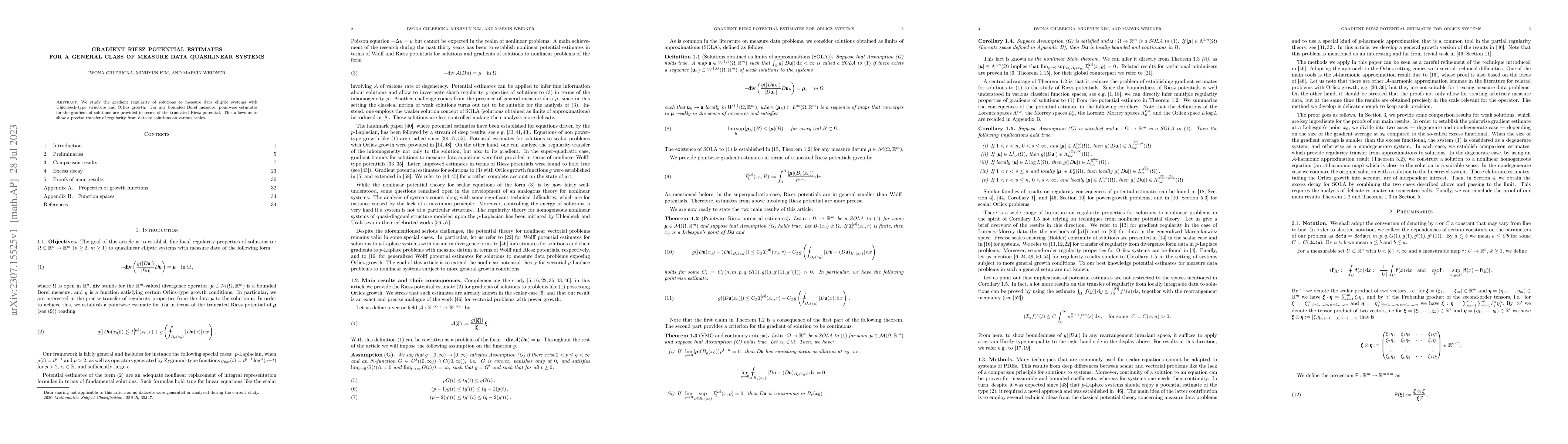 Thumbnail for Gradient Riesz potential estimates for a general class of measure data
  quasilinear systems