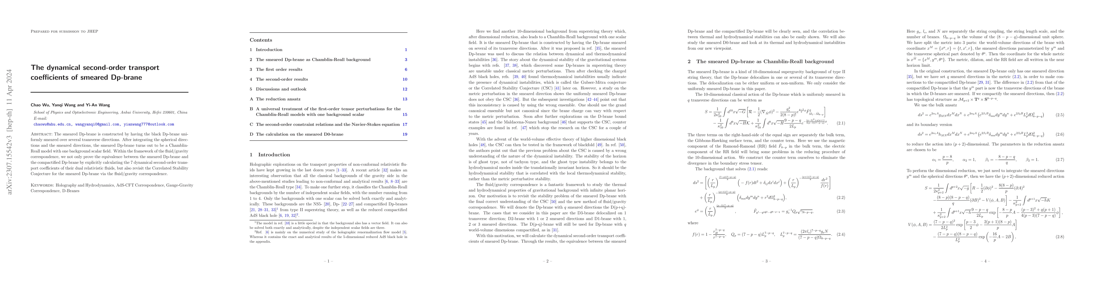 Thumbnail for The dynamical second-order transport coefficients of smeared Dp-brane