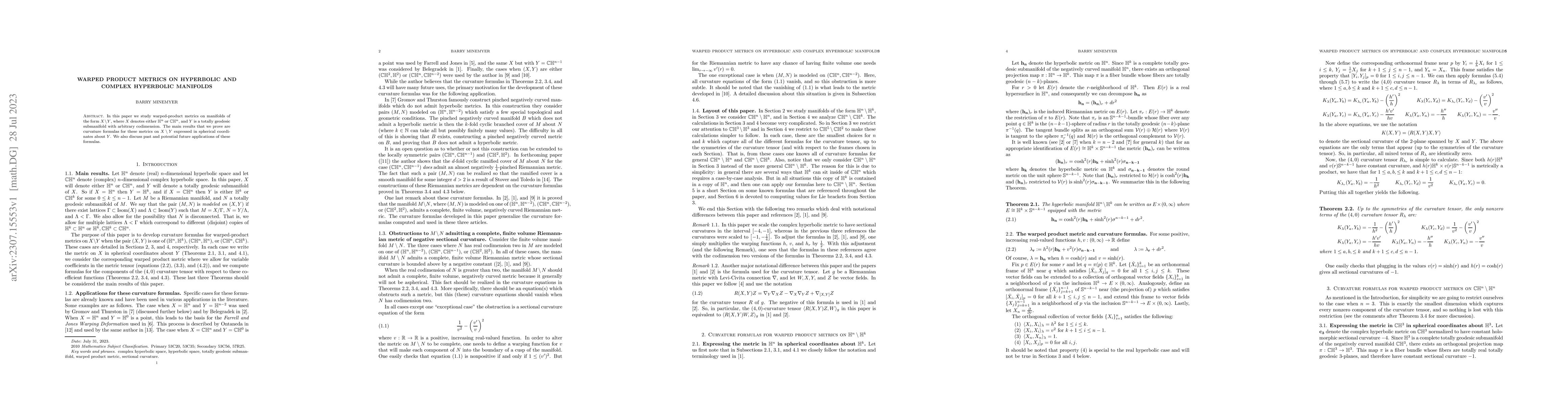 Thumbnail for Warped product metrics on hyperbolic and complex hyperbolic manifolds