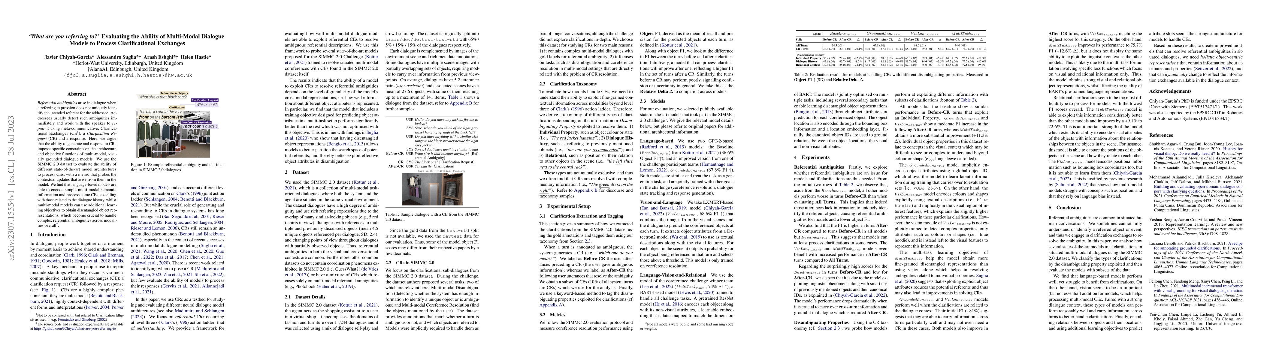 Thumbnail for 'What are you referring to?' Evaluating the Ability of Multi-Modal
  Dialogue Models to Process Clarificational Exchanges