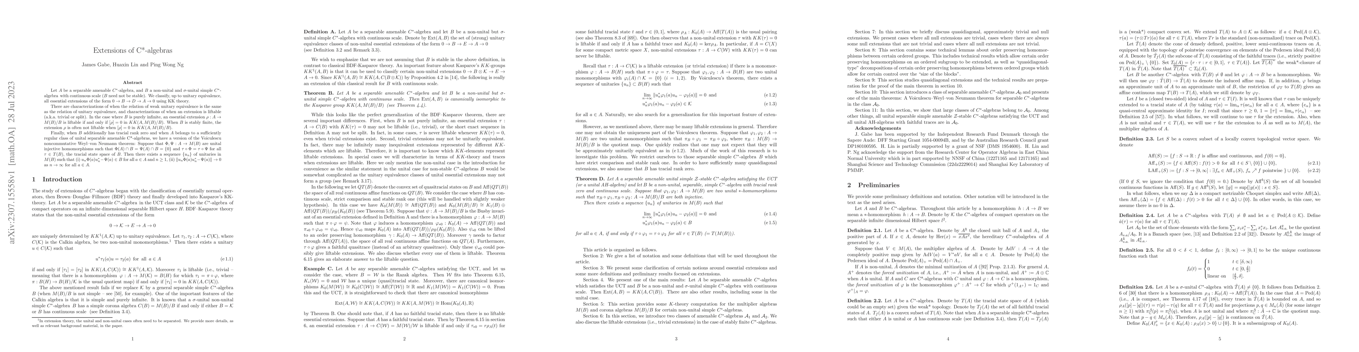 Thumbnail for Extensions of C*-algebras