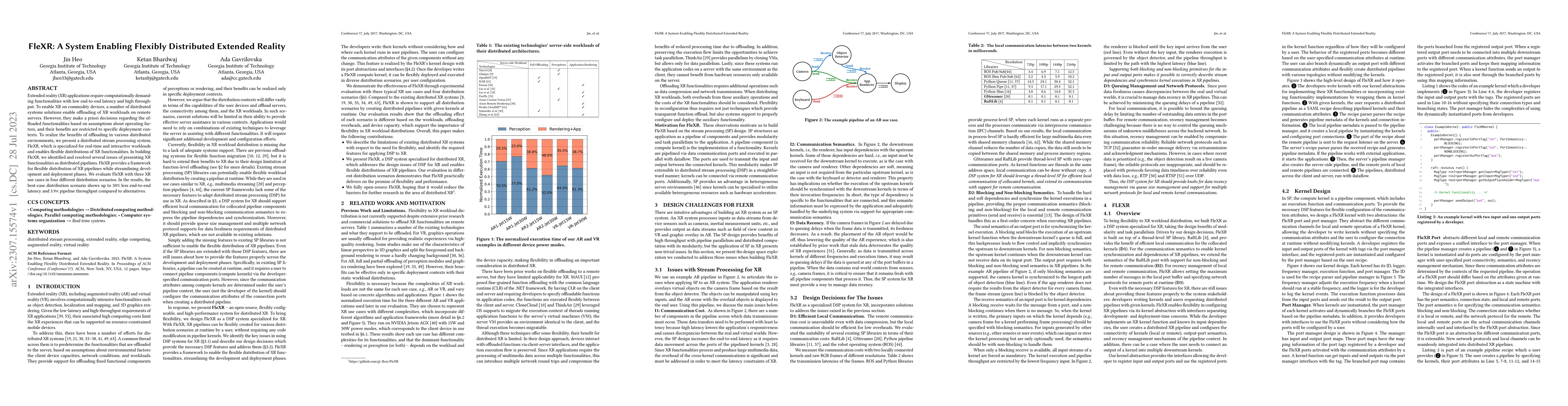 Thumbnail for FleXR: A System Enabling Flexibly Distributed Extended Reality