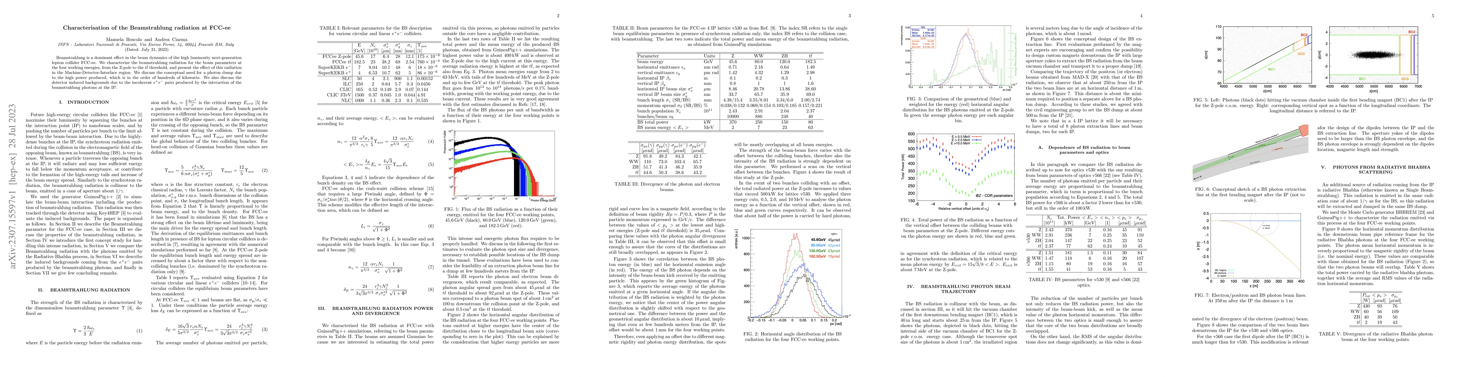 Thumbnail for Characterisation of the Beamstrahlung radiation at FCC-ee