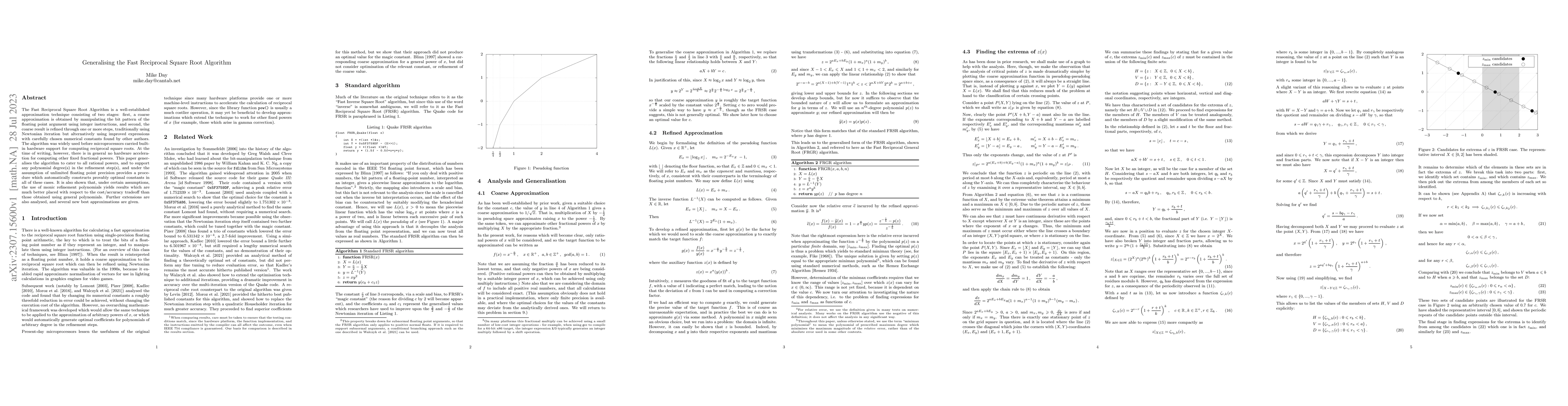 Thumbnail for Generalising the Fast Reciprocal Square Root Algorithm