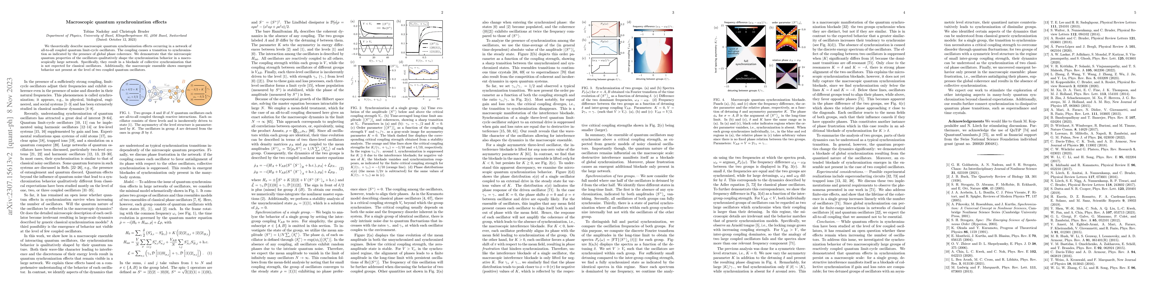 Thumbnail for Macroscopic quantum synchronization effects