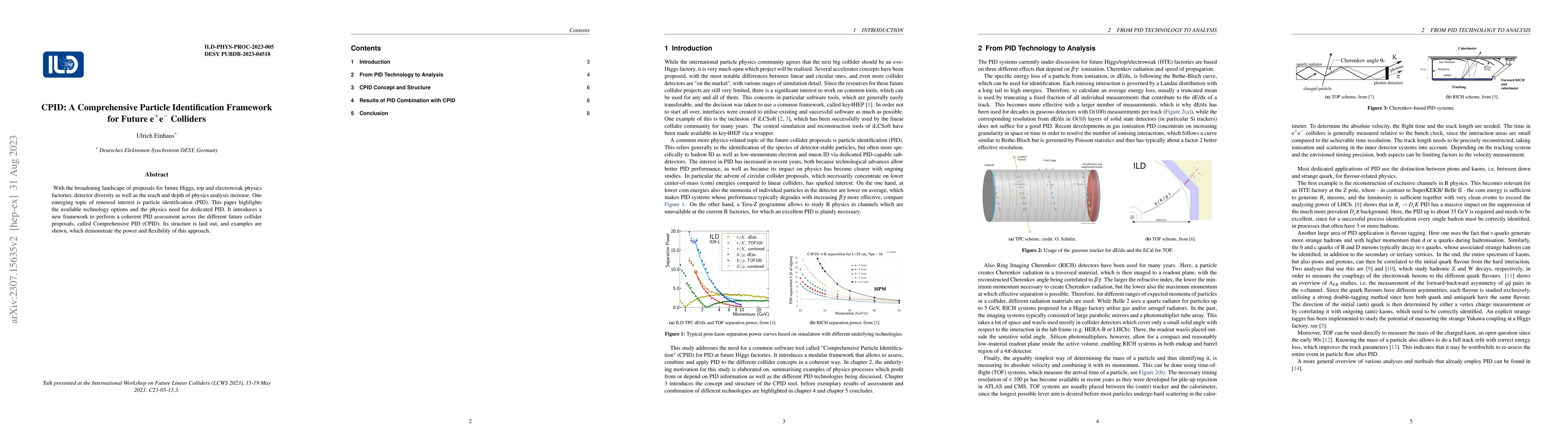 Thumbnail for CPID: A Comprehensive Particle Identification Framework for Future
  e$^+$e$^-$ Colliders