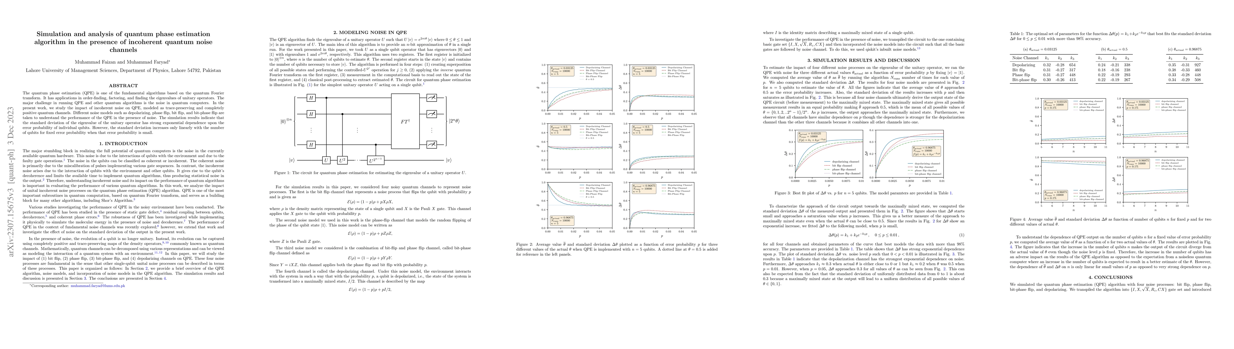 Thumbnail for Simulation and analysis of quantum phase estimation algorithm in the
  presence of incoherent quantum noise channels