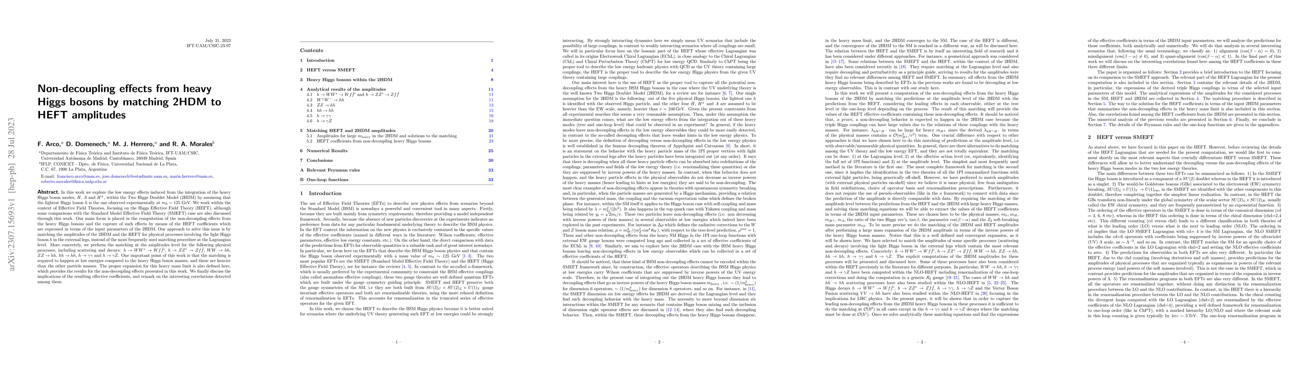 Thumbnail for Non-decoupling effects from heavy Higgs bosons by matching 2HDM to HEFT
  amplitudes