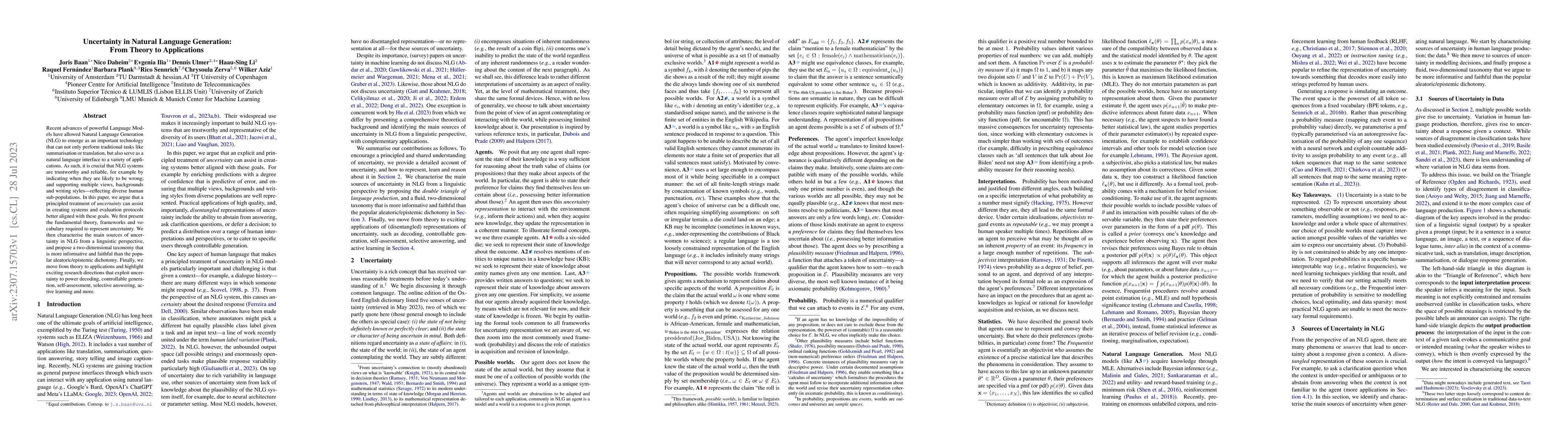 Thumbnail for Uncertainty in Natural Language Generation: From Theory to Applications