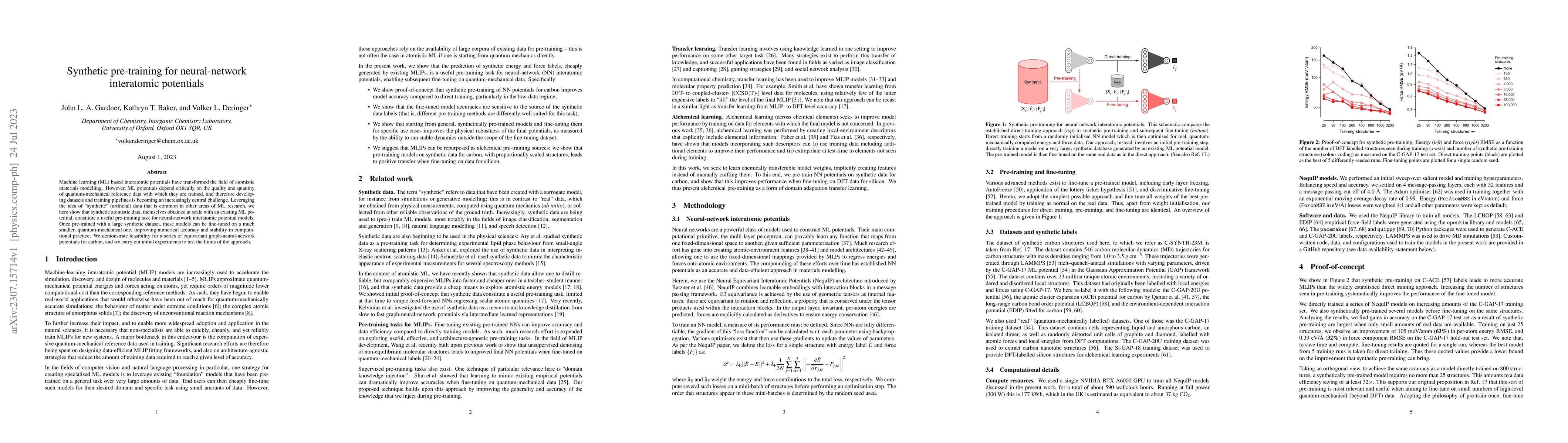 Thumbnail for Synthetic pre-training for neural-network interatomic potentials