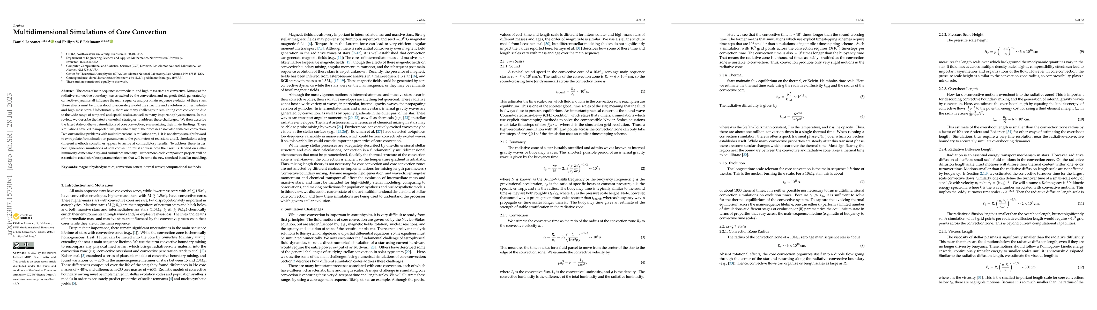 Thumbnail for Multidimensional Simulations of Core Convection