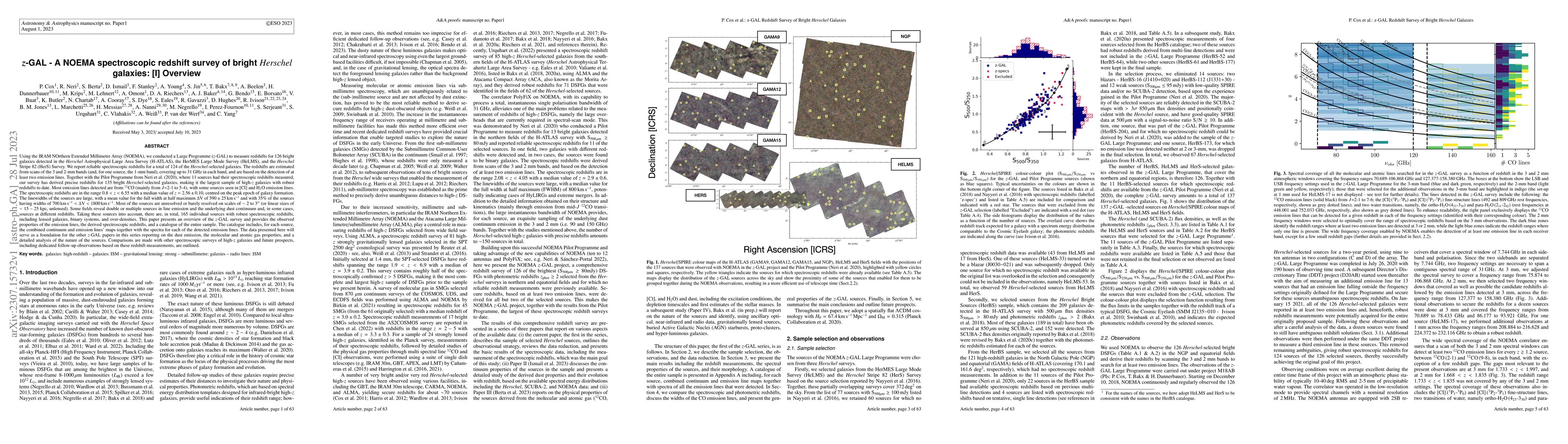 Thumbnail for z-GAL -- A NOEMA spectroscopic redshift survey of bright Herschel
  galaxies: [I] Overview