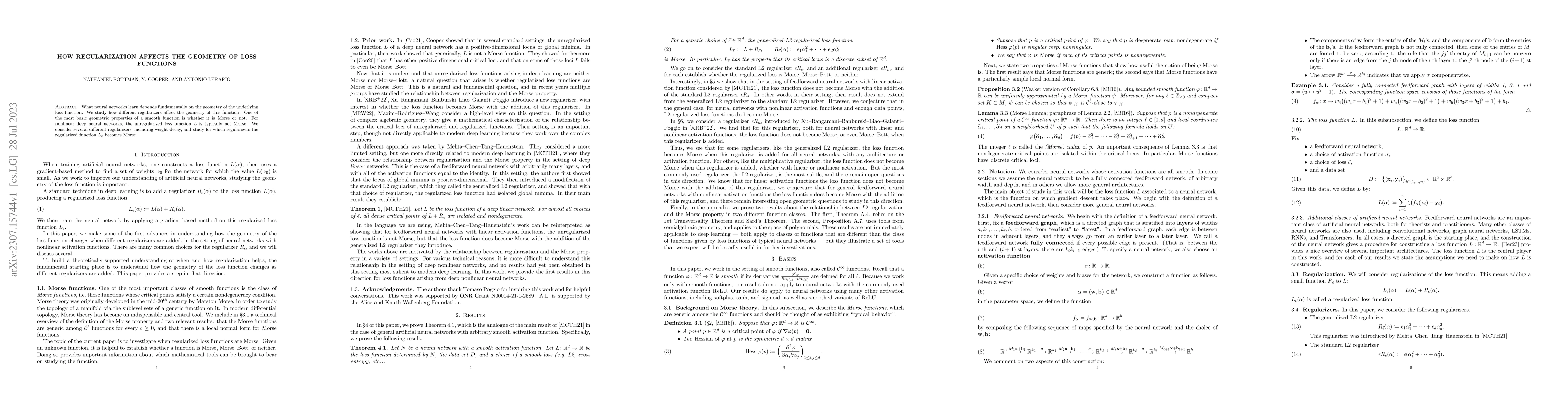 Thumbnail for How regularization affects the geometry of loss functions