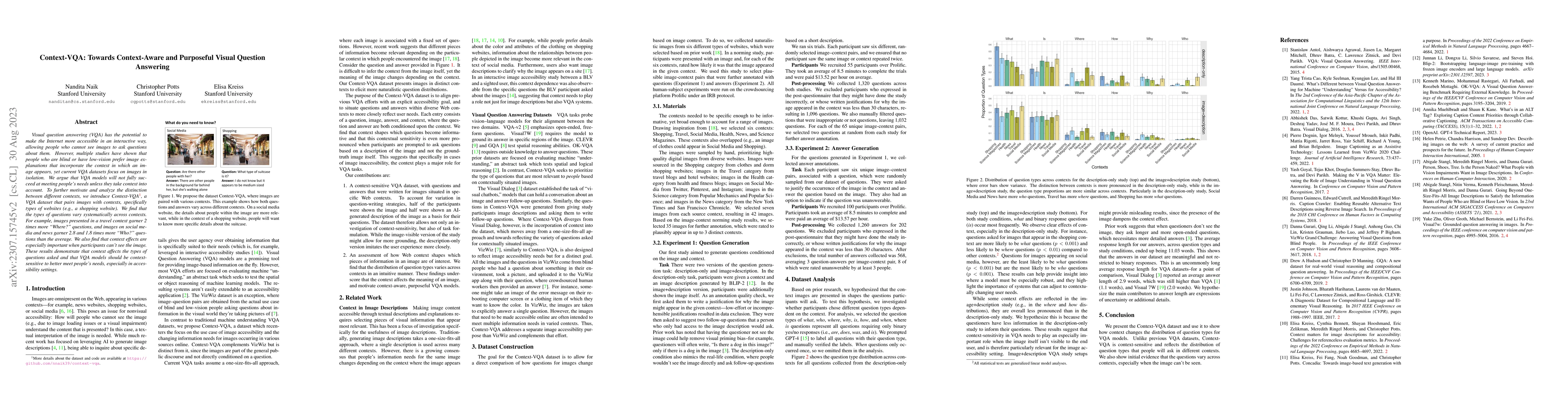 Thumbnail for Context-VQA: Towards Context-Aware and Purposeful Visual Question
  Answering