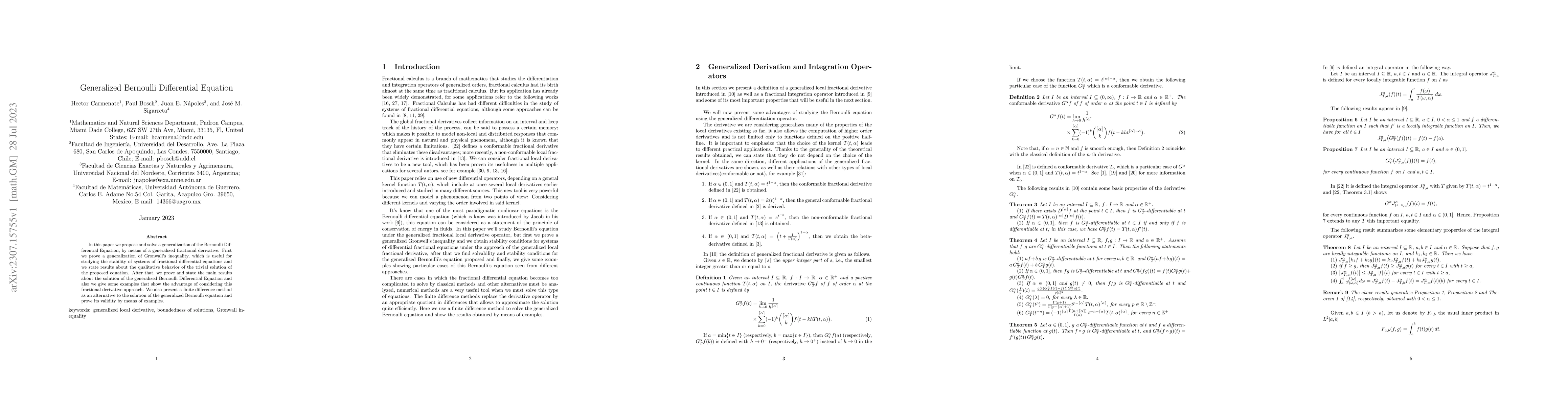 Thumbnail for Generalized Bernoulli Differential Equation
