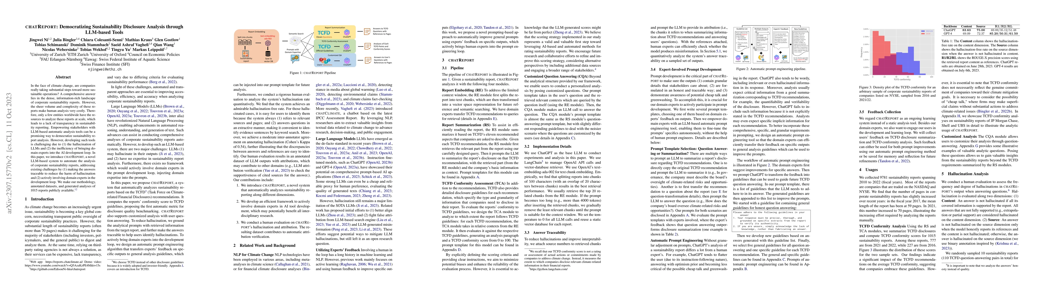 Thumbnail for CHATREPORT: Democratizing Sustainability Disclosure Analysis through
  LLM-based Tools
