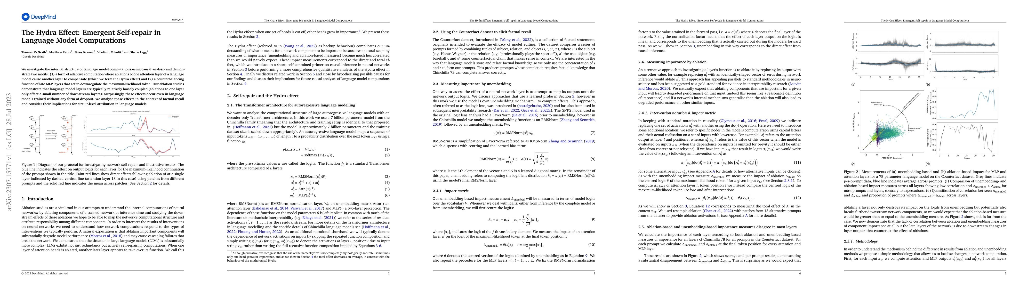 Thumbnail for The Hydra Effect: Emergent Self-repair in Language Model Computations