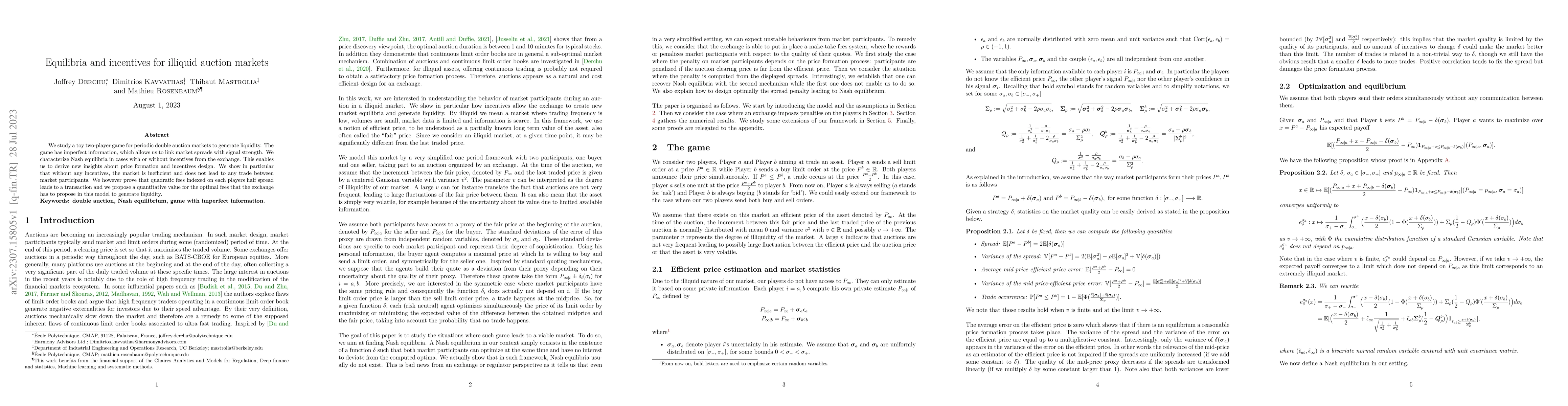 Thumbnail for Equilibria and incentives for illiquid auction markets