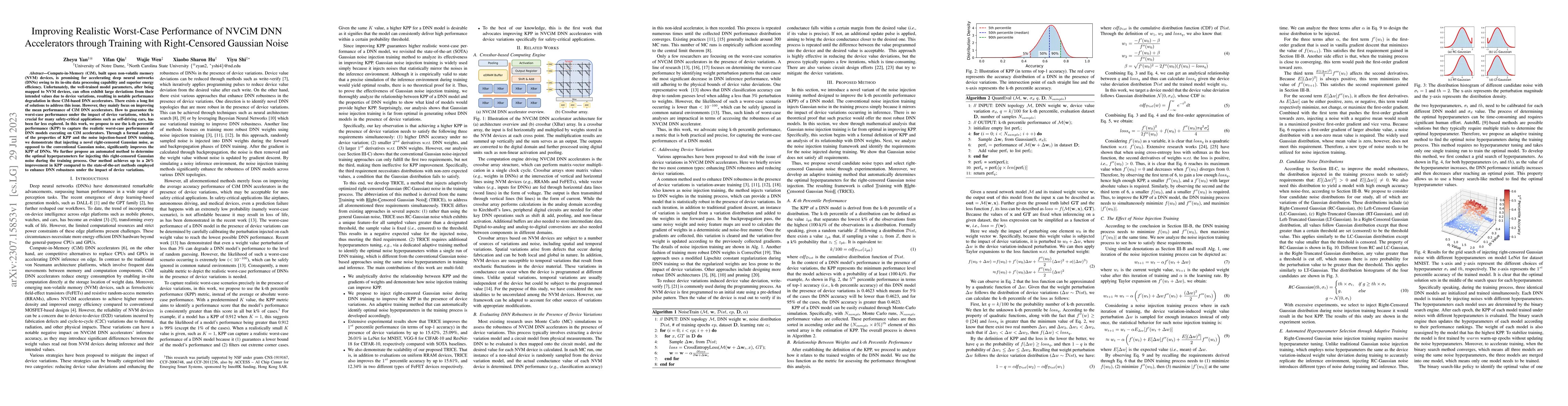 Thumbnail for Improving Realistic Worst-Case Performance of NVCiM DNN Accelerators
  through Training with Right-Censored Gaussian Noise