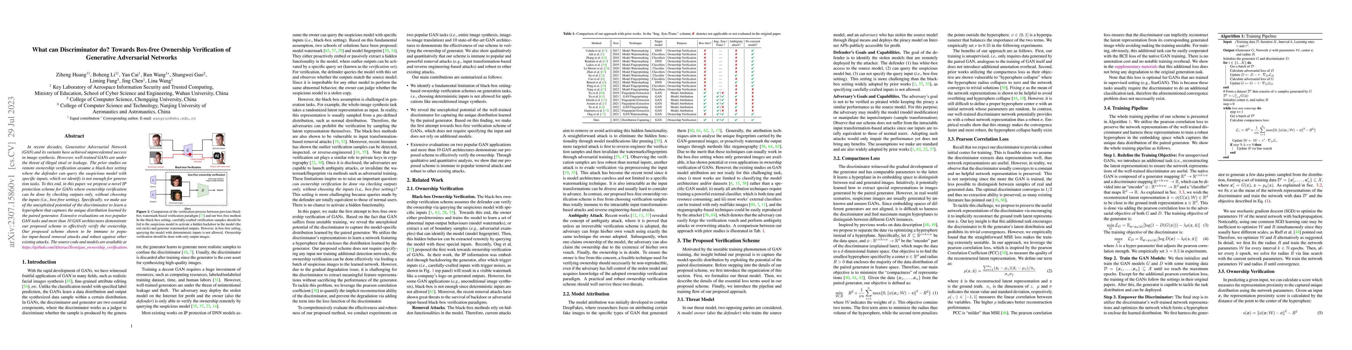 Thumbnail for What can Discriminator do? Towards Box-free Ownership Verification of
  Generative Adversarial Network