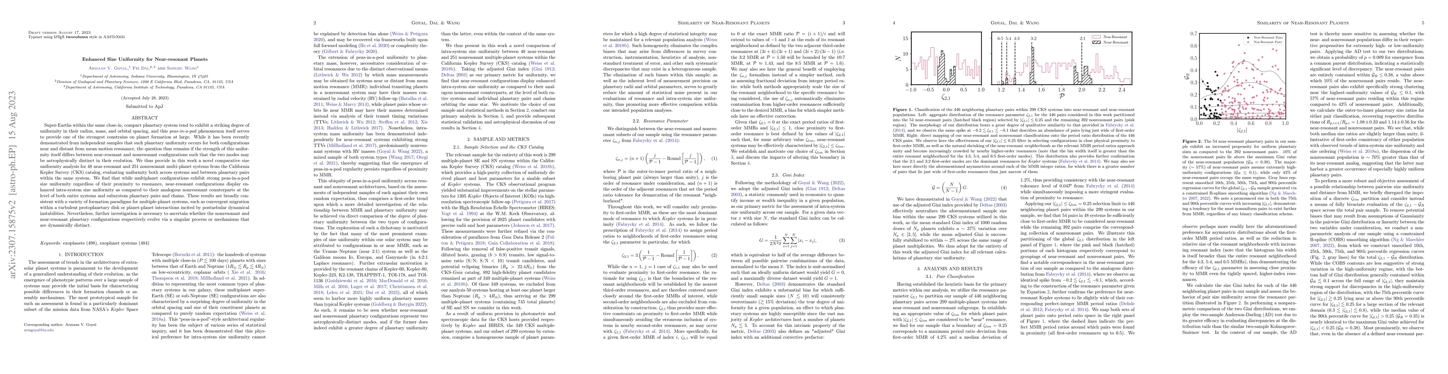 Thumbnail for Enhanced Size Uniformity for Near-resonant Planets