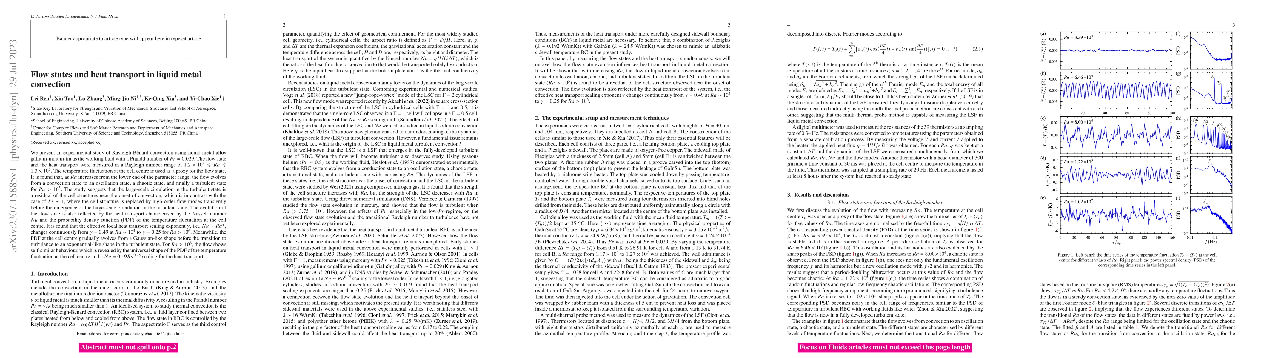 Thumbnail for Flow states and heat transport in liquid metal convection